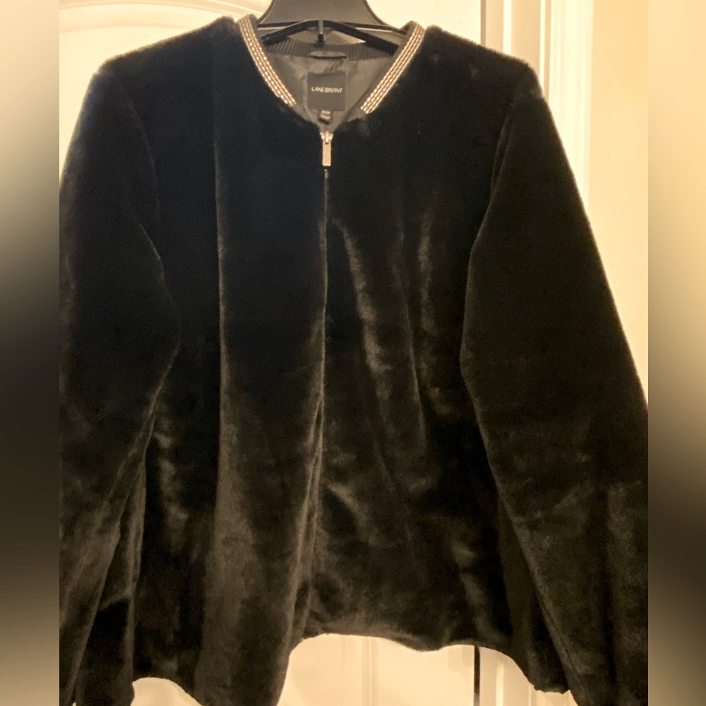Lane Bryant Faux Bomber Style Jacket